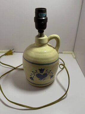 Vintage Stonewear Cottagecore Jug Lamp